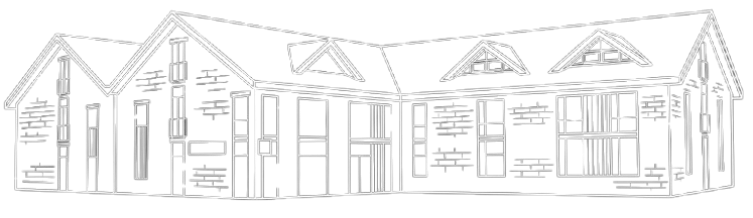 Line drawing of the Pennygate Medical Centre building